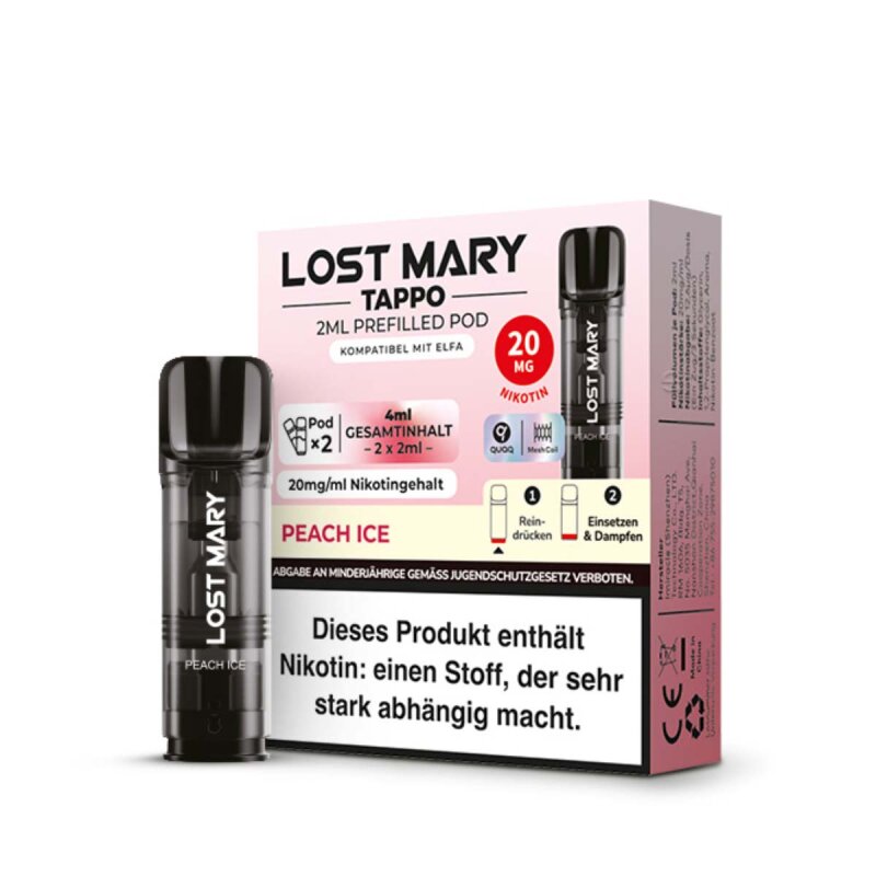 2x Lost Mary Pods Peach Ice