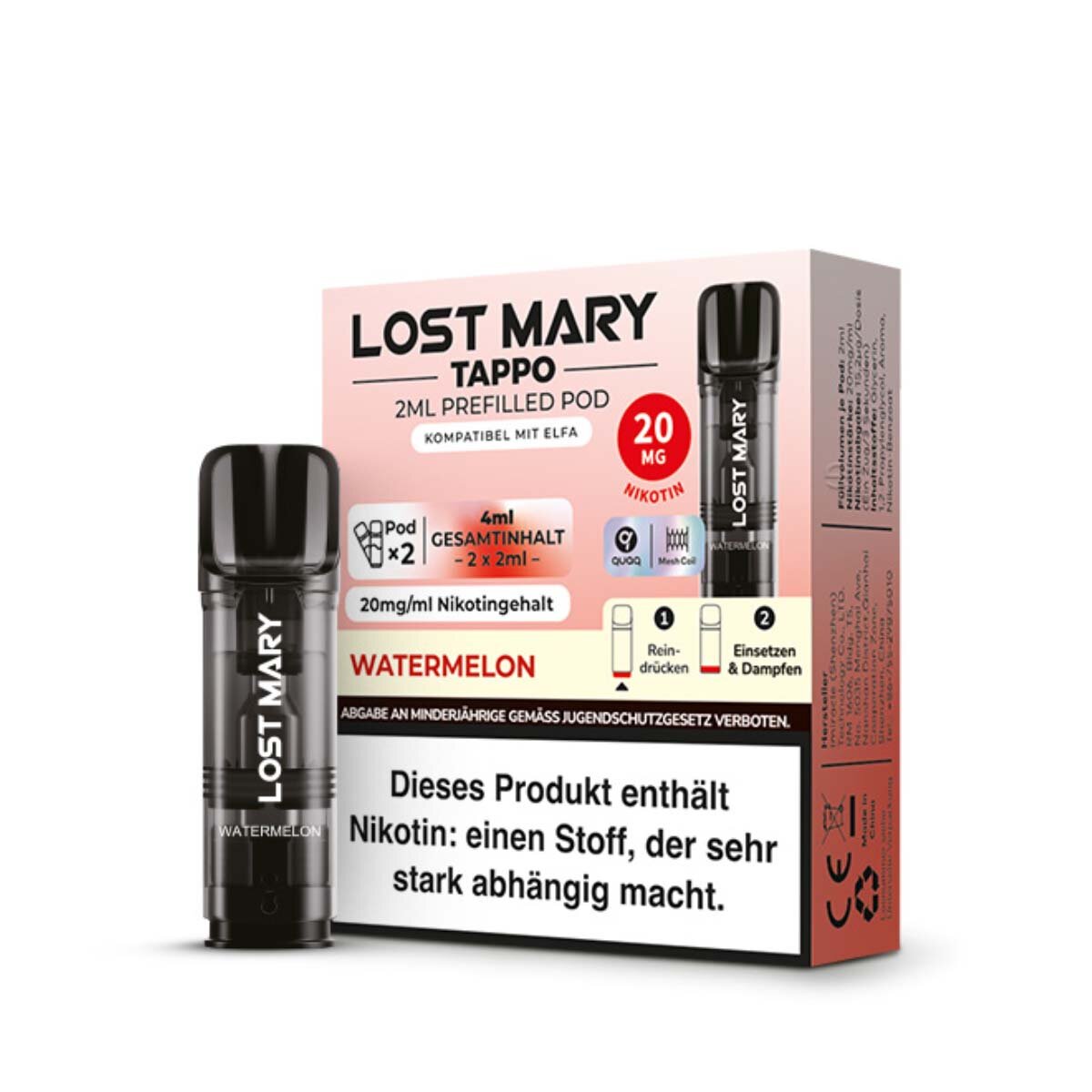 2x Lost Mary Pods Watermelon