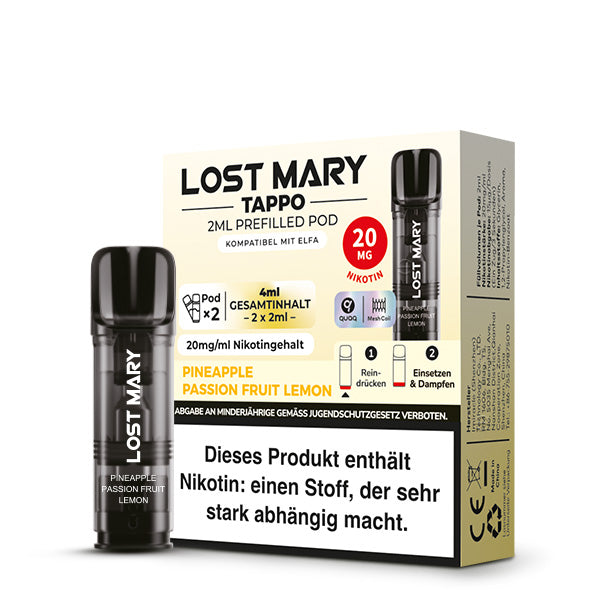 2x Lost Mary Pods Pineapple Passion Fruit Lemon